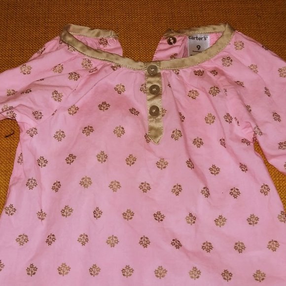 Carter's Toddler Pink Flower shirt 9M - Picture 3 of 7